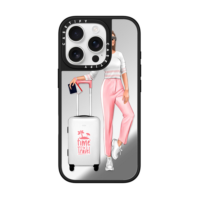 Victoria Ryabinina x CASETiFY iPhone 16 Pro Case Silver on Black ミラーケース MagSafe対応 Travel lady (brunette) Victoria Ryabinina x CASETiFY iPhone 16 Pro Case Silver on Black ミラーケース MagSafe対応 Travel lady (brunette)