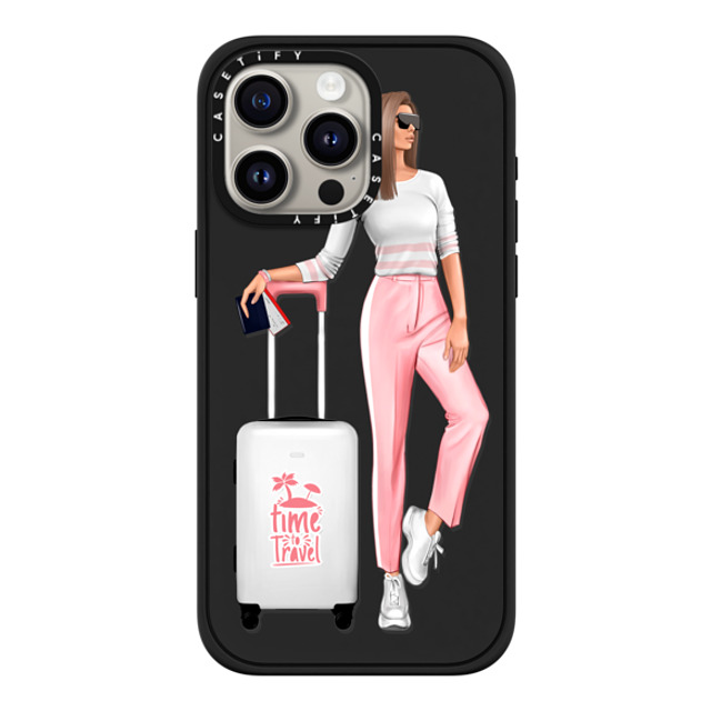 Victoria Ryabinina x CASETiFY iPhone 15 Pro Max Case Matte Black Impact Case MagSafe Compatible Travel lady (brunette) Victoria Ryabinina x CASETiFY iPhone 15 Pro Max Case Matte Black Impact Case MagSafe Compatible Travel lady (brunette)