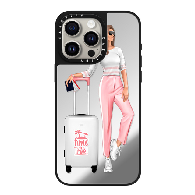 Victoria Ryabinina x CASETiFY iPhone 15 Pro Max Case Silver on Black ミラーケース MagSafe対応 Travel lady (brunette) Victoria Ryabinina x CASETiFY iPhone 15 Pro Max Case Silver on Black ミラーケース MagSafe対応 Travel lady (brunette)
