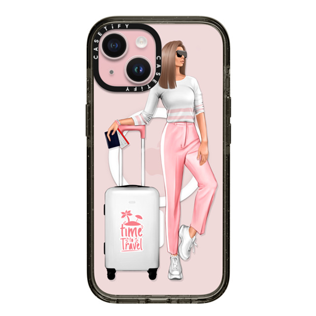 Victoria Ryabinina x CASETiFY iPhone 15 Case Black Impact Case MagSafe Compatible Travel lady (brunette) Victoria Ryabinina x CASETiFY iPhone 15 Case Black Impact Case MagSafe Compatible Travel lady (brunette)