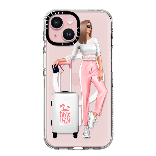 Victoria Ryabinina x CASETiFY iPhone 15 Case Clear Clear Case MagSafe Compatible Travel lady (brunette) Victoria Ryabinina x CASETiFY iPhone 15 Case Clear Clear Case MagSafe Compatible Travel lady (brunette)