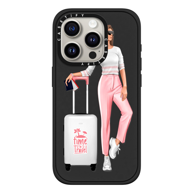 Victoria Ryabinina x CASETiFY iPhone 15 Pro Case Matte Black Impact Case MagSafe Compatible Travel lady (brunette) Victoria Ryabinina x CASETiFY iPhone 15 Pro Case Matte Black Impact Case MagSafe Compatible Travel lady (brunette)