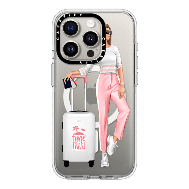 Victoria Ryabinina x CASETiFY iPhone 15 Pro Case Clear Clear Case MagSafe Compatible Travel lady (brunette) Victoria Ryabinina x CASETiFY iPhone 15 Pro Case Clear Clear Case MagSafe Compatible Travel lady (brunette)