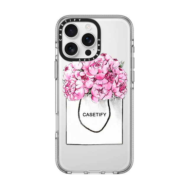 Victoria Ryabinina x CASETiFY iPhone 16 Pro Max Case クリア クリア ケース MagSafe対応 Peonies in paper bag Back to School Victoria Ryabinina x CASETiFY iPhone 16 Pro Max Case クリア クリア ケース MagSafe対応 Peonies in paper bag Back to School