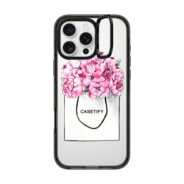 Victoria Ryabinina x CASETiFY iPhone 16 Pro Max Case Black インパクトリングスタンドケース MagSafe対応 Peonies in paper bag Back to School Victoria Ryabinina x CASETiFY iPhone 16 Pro Max Case Black インパクトリングスタンドケース MagSafe対応 Peonies in paper bag Back to School