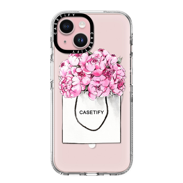 Victoria Ryabinina x CASETiFY iPhone 15 Case クリア クリア ケース MagSafe対応 Peonies in paper bag Back to School Victoria Ryabinina x CASETiFY iPhone 15 Case クリア クリア ケース MagSafe対応 Peonies in paper bag Back to School