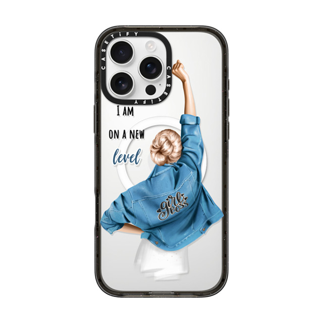 Victoria Ryabinina x CASETiFY iPhone 16 Pro Max Case Black Impact Case MagSafe Compatible Girl boss (blond) Back to School Victoria Ryabinina x CASETiFY iPhone 16 Pro Max Case Black Impact Case MagSafe Compatible Girl boss (blond) Back to School