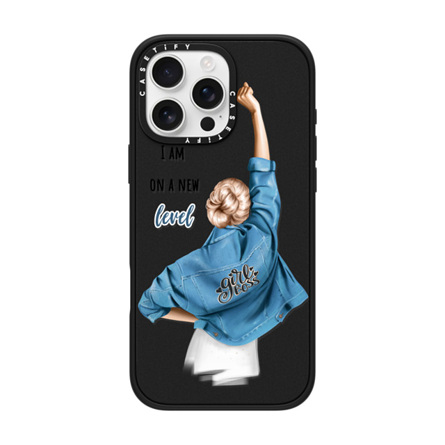 Victoria Ryabinina x CASETiFY iPhone 16 Pro Max Case Matte Black Impact Case MagSafe Compatible Girl boss (blond) Back to School Victoria Ryabinina x CASETiFY iPhone 16 Pro Max Case Matte Black Impact Case MagSafe Compatible Girl boss (blond) Back to School