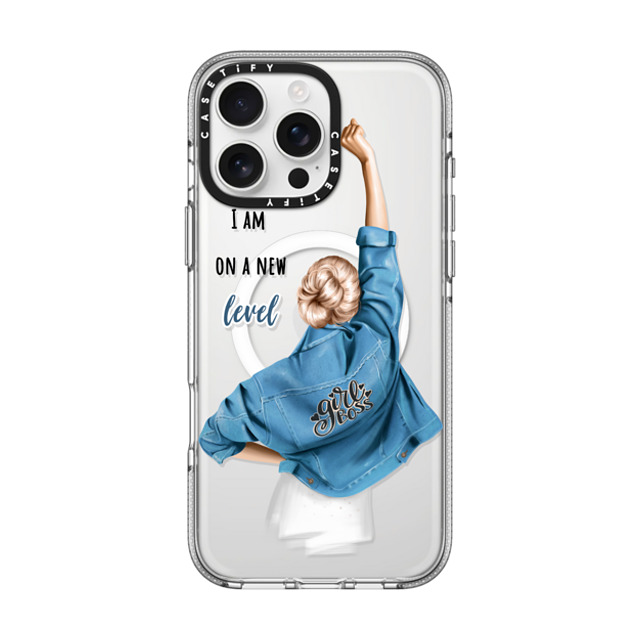 Victoria Ryabinina x CASETiFY iPhone 16 Pro Max Case クリア クリア ケース MagSafe対応 Girl boss (blond) Back to School Victoria Ryabinina x CASETiFY iPhone 16 Pro Max Case クリア クリア ケース MagSafe対応 Girl boss (blond) Back to School