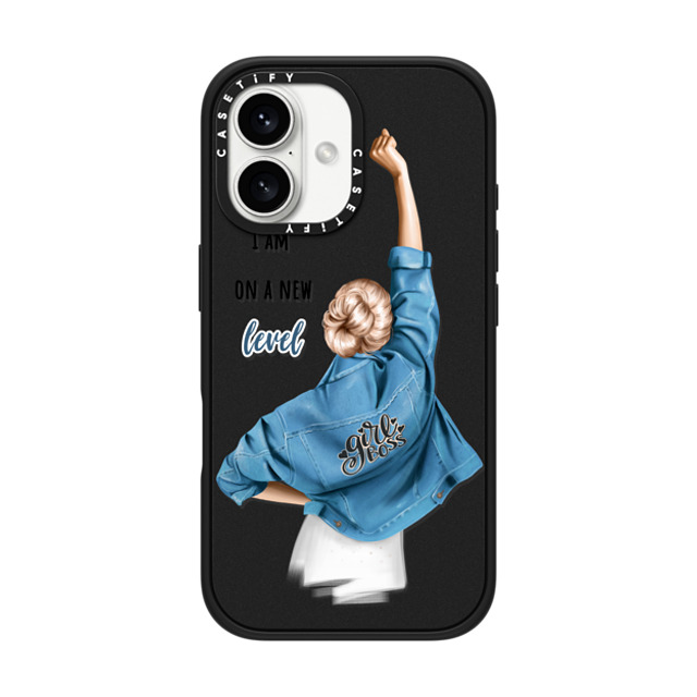 Victoria Ryabinina x CASETiFY iPhone 16 Case Matte Black Impact Case MagSafe Compatible Girl boss (blond) Father's Day Victoria Ryabinina x CASETiFY iPhone 16 Case Matte Black Impact Case MagSafe Compatible Girl boss (blond) Father's Day