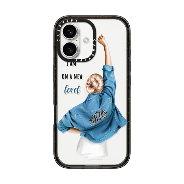 Victoria Ryabinina x CASETiFY iPhone 16 ケース ブラック インパクトケース Girl boss (blond) Mother's Day Victoria Ryabinina x CASETiFY iPhone 16 ケース ブラック インパクトケース Girl boss (blond) Mother's Day