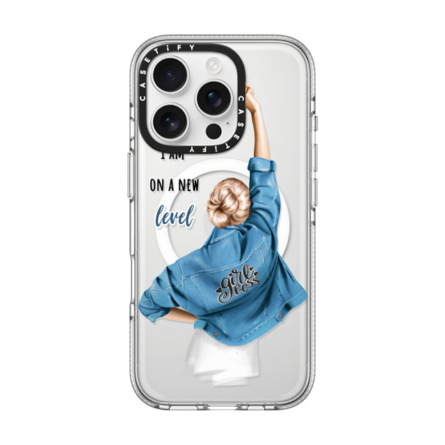 Victoria Ryabinina x CASETiFY iPhone 16 Pro Case Clear Clear Case MagSafe Compatible Girl boss (blond) Father's Day Victoria Ryabinina x CASETiFY iPhone 16 Pro Case Clear Clear Case MagSafe Compatible Girl boss (blond) Father's Day