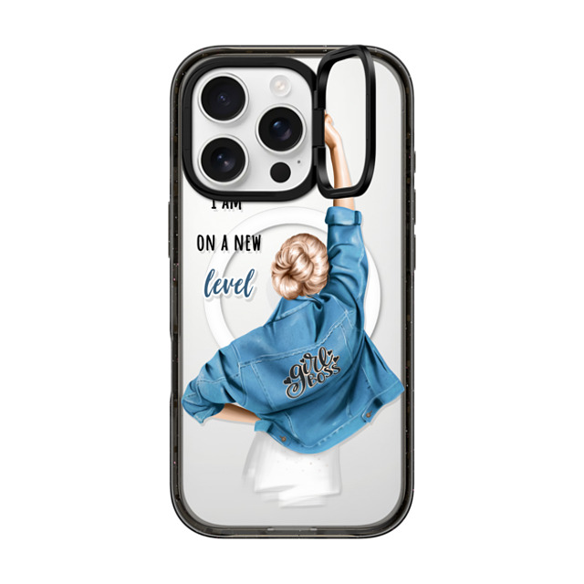 Victoria Ryabinina x CASETiFY iPhone 16 Pro ケース ブラック インパクトリングスタンドケース MagSafe対応 Girl boss (blond) Mother's Day Victoria Ryabinina x CASETiFY iPhone 16 Pro ケース ブラック インパクトリングスタンドケース MagSafe対応 Girl boss (blond) Mother's Day