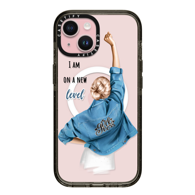 Victoria Ryabinina x CASETiFY iPhone 15 Case Black Impact Case MagSafe Compatible Girl boss (blond) Back to School Victoria Ryabinina x CASETiFY iPhone 15 Case Black Impact Case MagSafe Compatible Girl boss (blond) Back to School