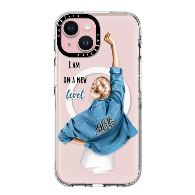 Victoria Ryabinina x CASETiFY iPhone 15 Case Clear Clear Case MagSafe Compatible Girl boss (blond) Mother's Day Victoria Ryabinina x CASETiFY iPhone 15 Case Clear Clear Case MagSafe Compatible Girl boss (blond) Mother's Day