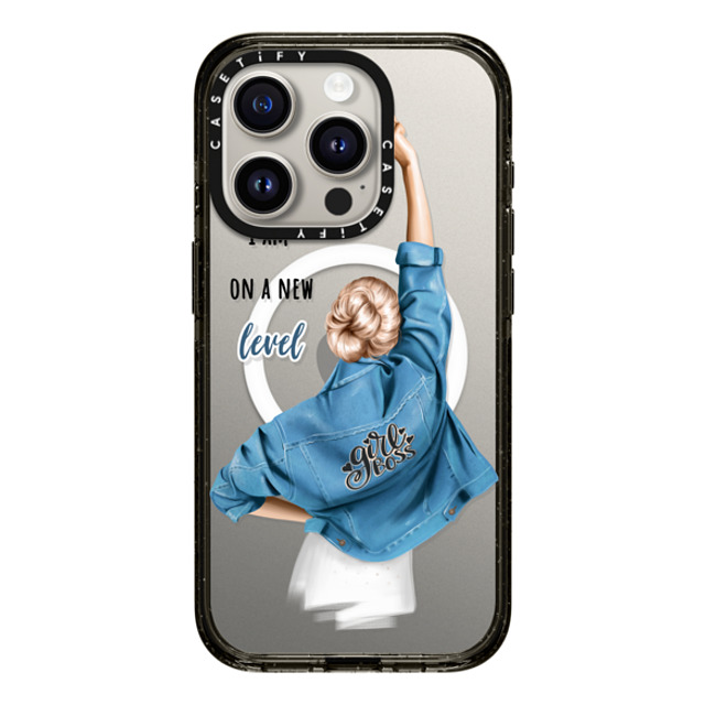 Victoria Ryabinina x CASETiFY iPhone 15 Pro Case Black Impact Case MagSafe Compatible Girl boss (blond) Back to School Victoria Ryabinina x CASETiFY iPhone 15 Pro Case Black Impact Case MagSafe Compatible Girl boss (blond) Back to School