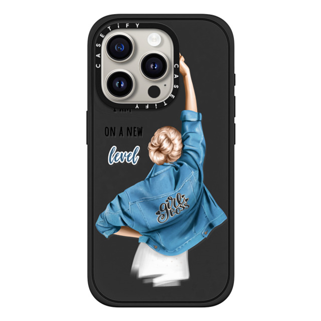 Victoria Ryabinina x CASETiFY iPhone 15 Pro Case Matte Black Impact Case MagSafe Compatible Girl boss (blond) Back to School Victoria Ryabinina x CASETiFY iPhone 15 Pro Case Matte Black Impact Case MagSafe Compatible Girl boss (blond) Back to School