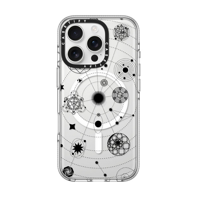 Victoria Ryabinina x CASETiFY iPhone 16 Pro Case クリア クリア ケース MagSafe対応 Black solar system Mother's Day Victoria Ryabinina x CASETiFY iPhone 16 Pro Case クリア クリア ケース MagSafe対応 Black solar system Mother's Day