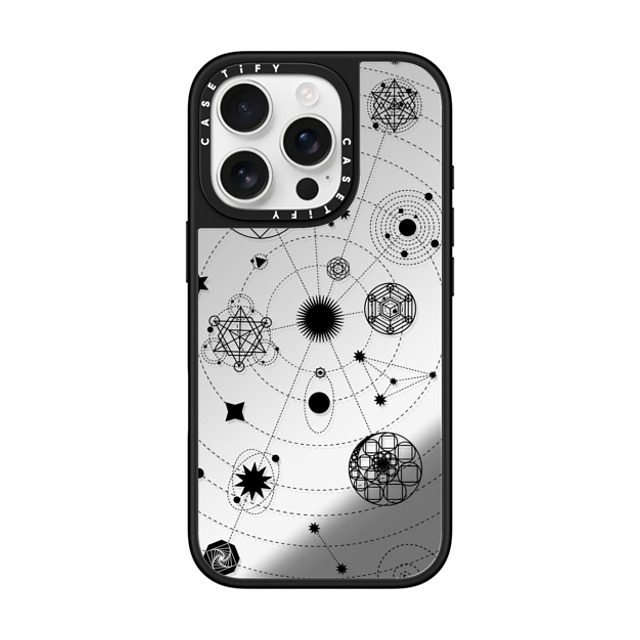 Victoria Ryabinina x CASETiFY iPhone 16 Pro Case Silver on Black ミラーケース MagSafe対応 Black solar system Mother's Day Victoria Ryabinina x CASETiFY iPhone 16 Pro Case Silver on Black ミラーケース MagSafe対応 Black solar system Mother's Day