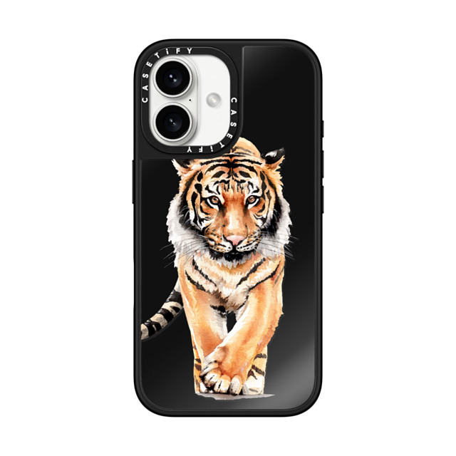 Victoria Ryabinina x CASETiFY iPhone 16 Case Black on Black ミラーケース MagSafe対応 Tiger Victoria Ryabinina x CASETiFY iPhone 16 Case Black on Black ミラーケース MagSafe対応 Tiger