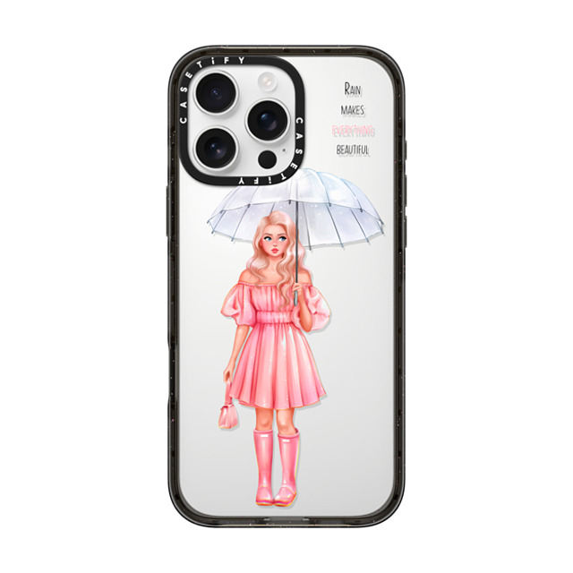 Victoria Ryabinina x CASETiFY iPhone 16 Pro Max ケース Portraiture ブラック インパクトケース Smell the rain Back to School Victoria Ryabinina x CASETiFY iPhone 16 Pro Max ケース Portraiture ブラック インパクトケース Smell the rain Back to School