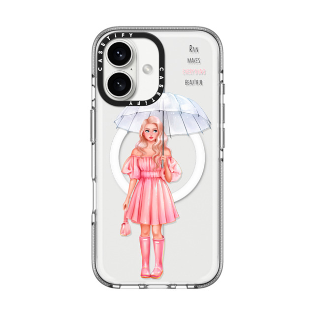 Victoria Ryabinina x CASETiFY iPhone 16 ケース Portraiture クリア クリア ケース MagSafe対応 Smell the rain Back to School Victoria Ryabinina x CASETiFY iPhone 16 ケース Portraiture クリア クリア ケース MagSafe対応 Smell the rain Back to School
