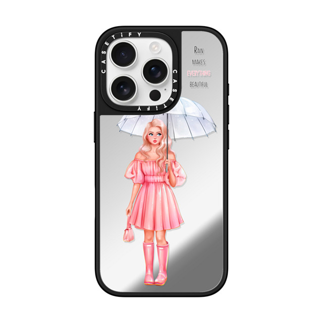 Victoria Ryabinina x CASETiFY iPhone 16 Pro ケース Portraiture Silver on Black ミラーケース MagSafe対応 Smell the rain Back to School Victoria Ryabinina x CASETiFY iPhone 16 Pro ケース Portraiture Silver on Black ミラーケース MagSafe対応 Smell the rain Back to School