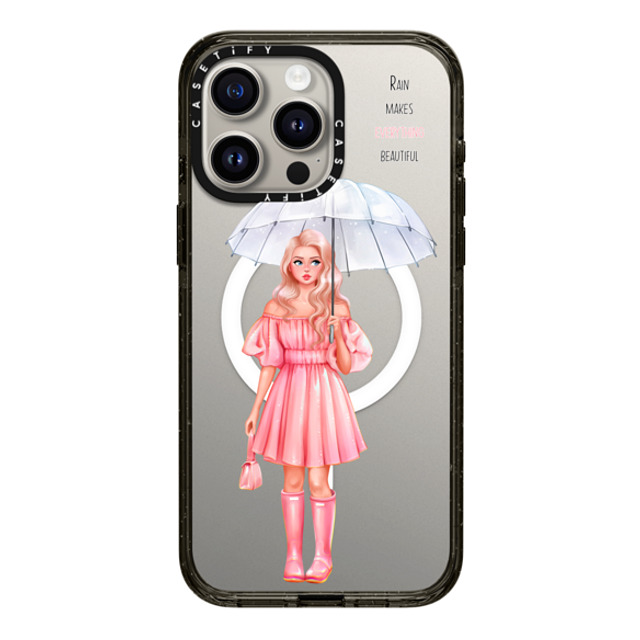Victoria Ryabinina x CASETiFY iPhone 15 Pro Max ケース Portraiture ブラック インパクトケース MagSafe対応 Smell the rain Back to School Victoria Ryabinina x CASETiFY iPhone 15 Pro Max ケース Portraiture ブラック インパクトケース MagSafe対応 Smell the rain Back to School