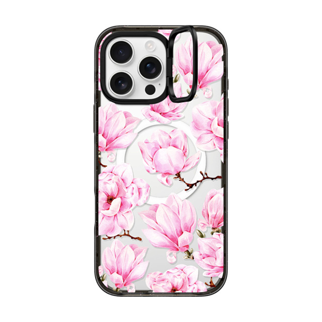 Victoria Ryabinina x CASETiFY iPhone 16 Pro Max ケース Floral,Fine Art ブラック インパクトリングスタンドケース MagSafe対応 Magnolia Father's Day Victoria Ryabinina x CASETiFY iPhone 16 Pro Max ケース Floral,Fine Art ブラック インパクトリングスタンドケース MagSafe対応 Magnolia Father's Day