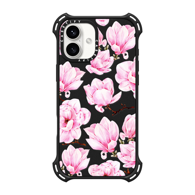 Victoria Ryabinina x CASETiFY iPhone 16 Plus Case Matte Black バウンスケース Magnolia Victoria Ryabinina x CASETiFY iPhone 16 Plus Case Matte Black バウンスケース Magnolia