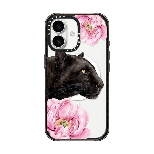 Victoria Ryabinina x CASETiFY iPhone 16 Case Floral,Leopard Black Impact Case MagSafe Compatible Panther and peonies Back to School Victoria Ryabinina x CASETiFY iPhone 16 Case Floral,Leopard Black Impact Case MagSafe Compatible Panther and peonies Back to School
