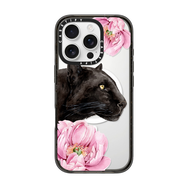 Victoria Ryabinina x CASETiFY iPhone 16 Pro Case Floral,Leopard Black Impact Case MagSafe Compatible Panther and peonies Back to School Victoria Ryabinina x CASETiFY iPhone 16 Pro Case Floral,Leopard Black Impact Case MagSafe Compatible Panther and peonies Back to School