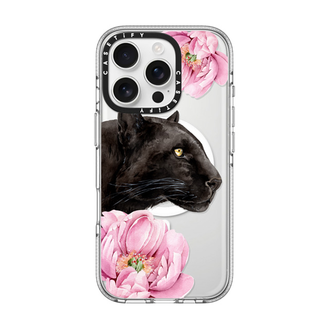 Victoria Ryabinina x CASETiFY iPhone 16 Pro Case Floral,Leopard クリア クリア ケース MagSafe対応 Panther and peonies Back to School Victoria Ryabinina x CASETiFY iPhone 16 Pro Case Floral,Leopard クリア クリア ケース MagSafe対応 Panther and peonies Back to School
