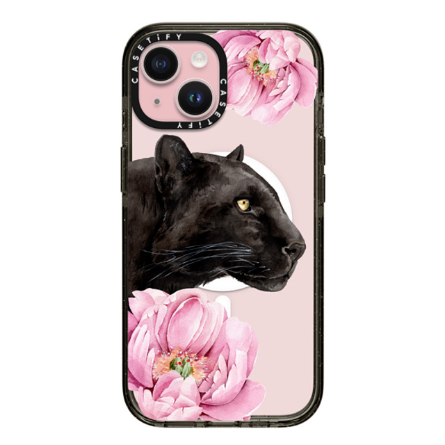 Victoria Ryabinina x CASETiFY iPhone 15 Case Floral,Leopard Black Impact Case MagSafe Compatible Panther and peonies Back to School Victoria Ryabinina x CASETiFY iPhone 15 Case Floral,Leopard Black Impact Case MagSafe Compatible Panther and peonies Back to School