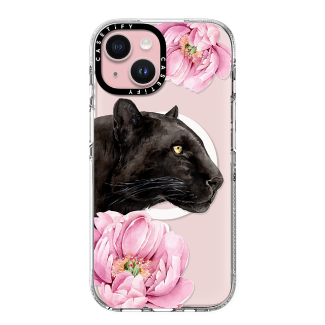 Victoria Ryabinina x CASETiFY iPhone 15 Case Floral,Leopard クリア クリア ケース MagSafe対応 Panther and peonies Back to School Victoria Ryabinina x CASETiFY iPhone 15 Case Floral,Leopard クリア クリア ケース MagSafe対応 Panther and peonies Back to School