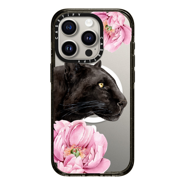 Victoria Ryabinina x CASETiFY iPhone 15 Pro Case Floral,Leopard Black Impact Case MagSafe Compatible Panther and peonies Back to School Victoria Ryabinina x CASETiFY iPhone 15 Pro Case Floral,Leopard Black Impact Case MagSafe Compatible Panther and peonies Back to School