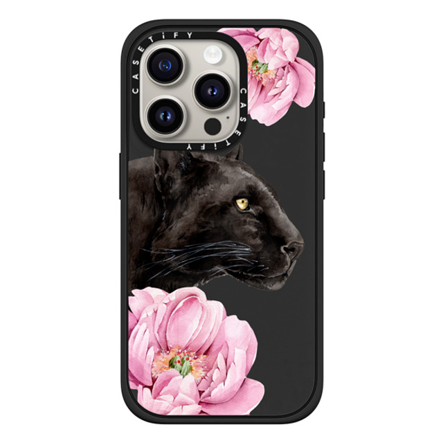 Victoria Ryabinina x CASETiFY iPhone 15 Pro Case Floral,Leopard Matte Black Impact Case MagSafe Compatible Panther and peonies Back to School Victoria Ryabinina x CASETiFY iPhone 15 Pro Case Floral,Leopard Matte Black Impact Case MagSafe Compatible Panther and peonies Back to School
