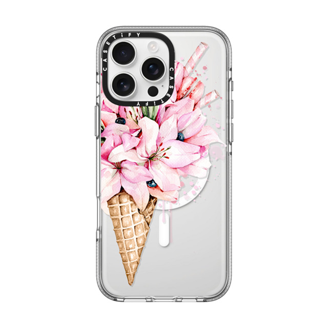 Victoria Ryabinina x CASETiFY iPhone 16 Pro Max Case Floral,Fine Art クリア クリア ケース MagSafe対応 Lilies ice cream Back to School Victoria Ryabinina x CASETiFY iPhone 16 Pro Max Case Floral,Fine Art クリア クリア ケース MagSafe対応 Lilies ice cream Back to School