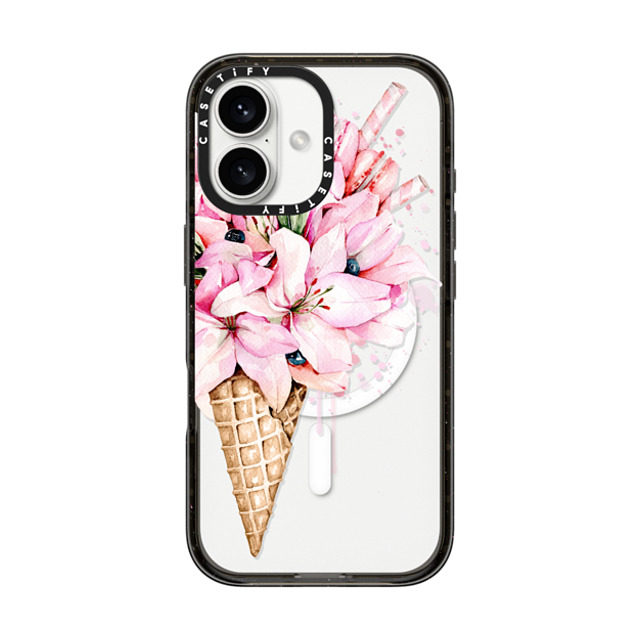 Victoria Ryabinina x CASETiFY iPhone 16 Case Floral,Fine Art Black Impact Case MagSafe Compatible Lilies ice cream Back to School Victoria Ryabinina x CASETiFY iPhone 16 Case Floral,Fine Art Black Impact Case MagSafe Compatible Lilies ice cream Back to School