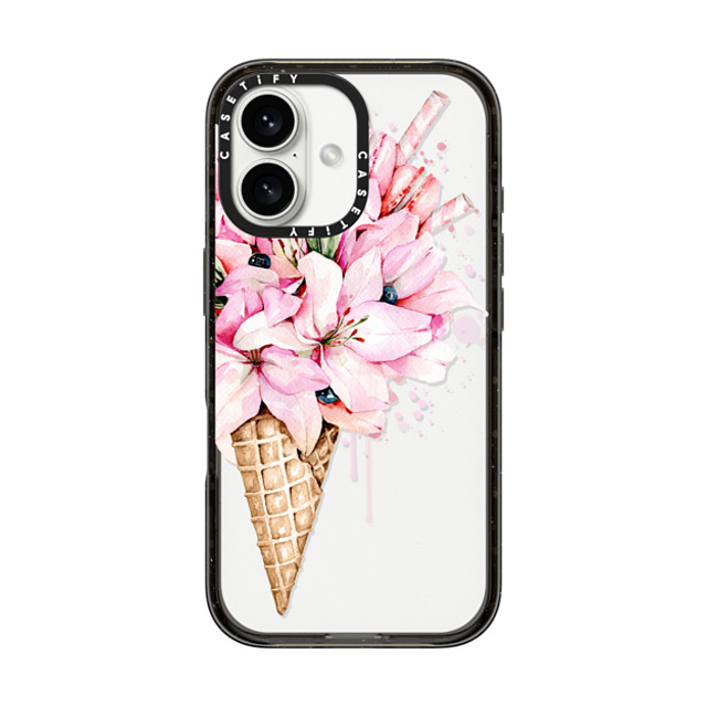 Victoria Ryabinina x CASETiFY iPhone 16 Case Floral,Fine Art Black Impact Case Lilies ice cream Back to School Victoria Ryabinina x CASETiFY iPhone 16 Case Floral,Fine Art Black Impact Case Lilies ice cream Back to School