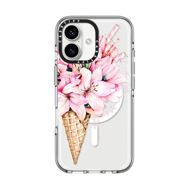 Victoria Ryabinina x CASETiFY iPhone 16 Case Floral,Fine Art クリア クリア ケース MagSafe対応 Lilies ice cream Back to School Victoria Ryabinina x CASETiFY iPhone 16 Case Floral,Fine Art クリア クリア ケース MagSafe対応 Lilies ice cream Back to School