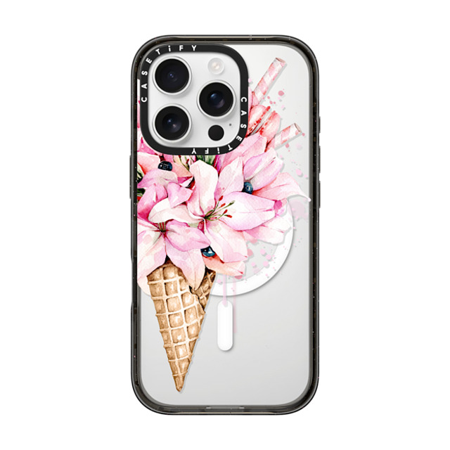 Victoria Ryabinina x CASETiFY iPhone 16 Pro Case Floral,Fine Art Black Impact Case MagSafe Compatible Lilies ice cream Back to School Victoria Ryabinina x CASETiFY iPhone 16 Pro Case Floral,Fine Art Black Impact Case MagSafe Compatible Lilies ice cream Back to School
