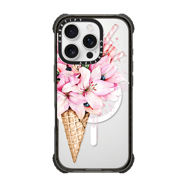 Victoria Ryabinina x CASETiFY iPhone 16 Pro Case Floral,Fine Art Black ウルトラ インパクトケース MagSafe 対応 Lilies ice cream Back to School Victoria Ryabinina x CASETiFY iPhone 16 Pro Case Floral,Fine Art Black ウルトラ インパクトケース MagSafe 対応 Lilies ice cream Back to School