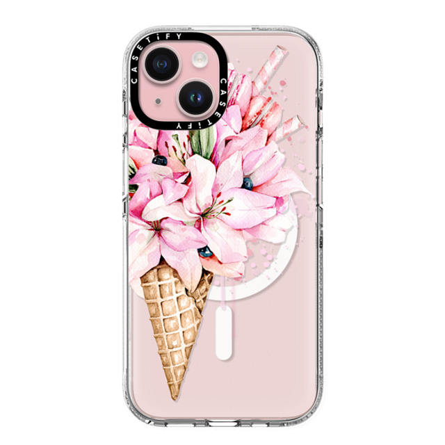 Victoria Ryabinina x CASETiFY iPhone 15 Case Floral,Fine Art クリア クリア ケース MagSafe対応 Lilies ice cream Back to School Victoria Ryabinina x CASETiFY iPhone 15 Case Floral,Fine Art クリア クリア ケース MagSafe対応 Lilies ice cream Back to School