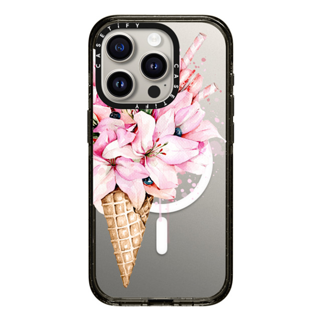 Victoria Ryabinina x CASETiFY iPhone 15 Pro Case Floral,Fine Art Black Impact Case MagSafe Compatible Lilies ice cream Back to School Victoria Ryabinina x CASETiFY iPhone 15 Pro Case Floral,Fine Art Black Impact Case MagSafe Compatible Lilies ice cream Back to School