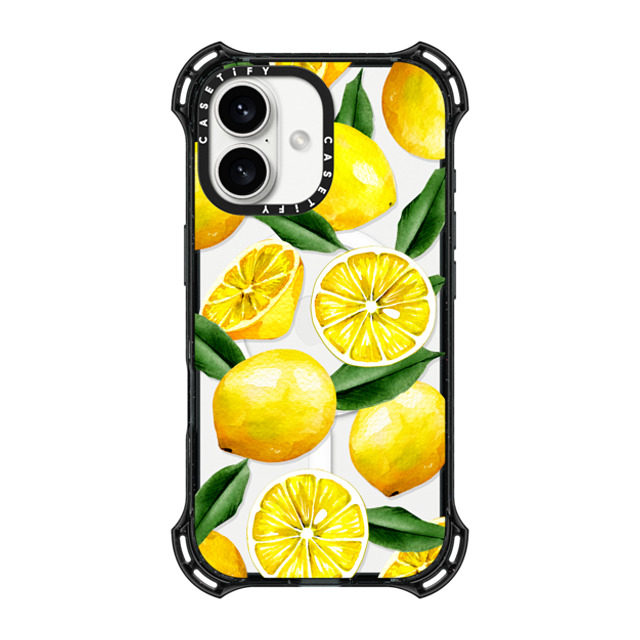Victoria Ryabinina x CASETiFY iPhone 16 Case Fruit Black バウンスケース Fresh lemon Father's Day Victoria Ryabinina x CASETiFY iPhone 16 Case Fruit Black バウンスケース Fresh lemon Father's Day