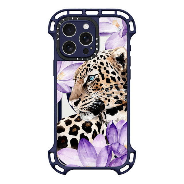 Victoria Ryabinina x CASETiFY iPhone 16 Pro Max Case インディゴ ウルトラ バウンスケース MagSafe対応 Leopard with crocuses Victoria Ryabinina x CASETiFY iPhone 16 Pro Max Case インディゴ ウルトラ バウンスケース MagSafe対応 Leopard with crocuses