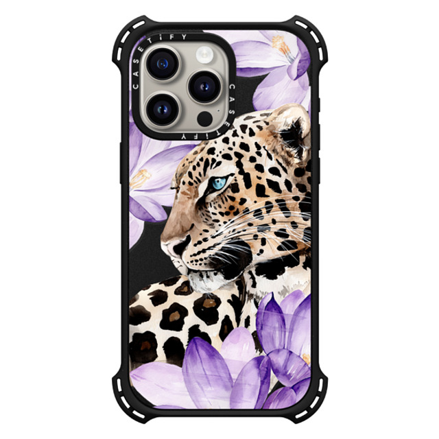 Victoria Ryabinina x CASETiFY iPhone 15 Pro Max Case Floral,Leopard Matte Black バウンスケース Leopard with crocuses Back to School Victoria Ryabinina x CASETiFY iPhone 15 Pro Max Case Floral,Leopard Matte Black バウンスケース Leopard with crocuses Back to School