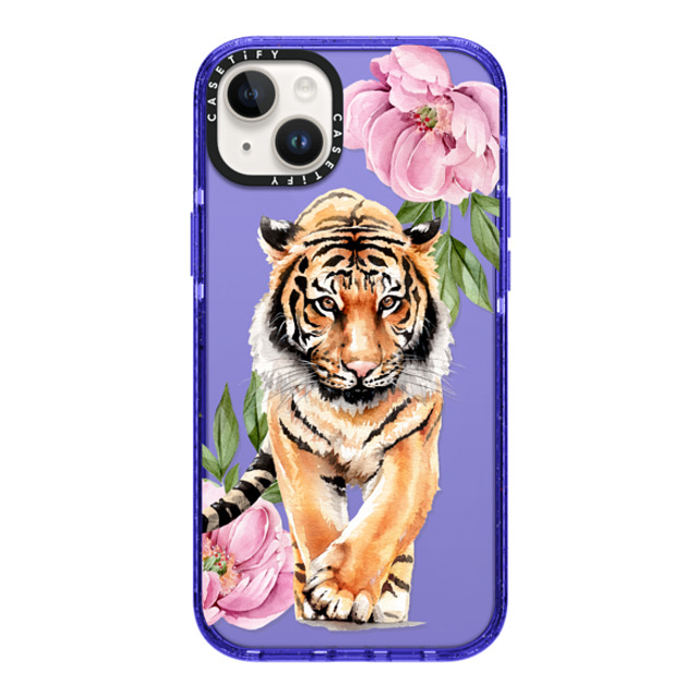 Victoria Ryabinina x CASETiFY iPhone 14 Plus ケース Floral,Animal Peri Purple インパクトケース Tiger and peonies Back to School Victoria Ryabinina x CASETiFY iPhone 14 Plus ケース Floral,Animal Peri Purple インパクトケース Tiger and peonies Back to School