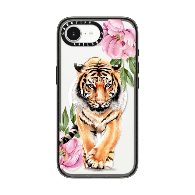 Victoria Ryabinina x CASETiFY iPhone 16e Case Floral,Animal Black Impact Case MagSafe Compatible Tiger and peonies Back to School Victoria Ryabinina x CASETiFY iPhone 16e Case Floral,Animal Black Impact Case MagSafe Compatible Tiger and peonies Back to School